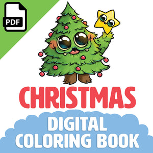 Capture the festive spirit with this adorable christmas tree character in our Christmas Digital Coloring Book by Chris Ryniak – a fun and interactive downloadable PDF activity for the holiday season!