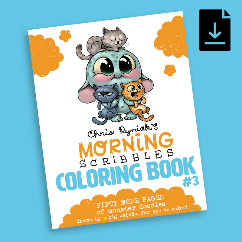 Morning Scribbles Digital Coloring Book, Vol. 3 Bindlewood Shop