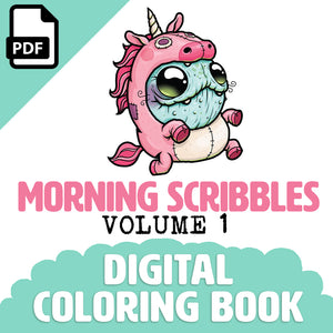 Morning Scribbles Digital Coloring Book, Vol. 1