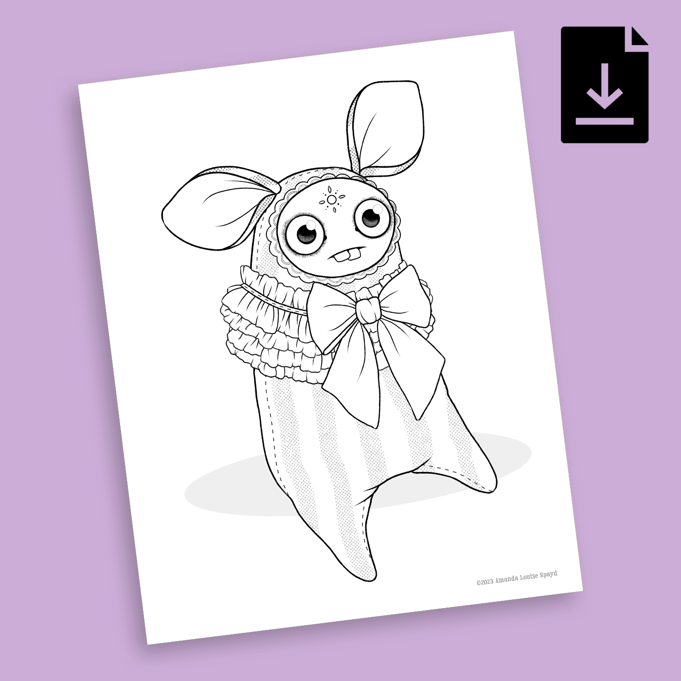 FREE! Dust Bunny Coloring Page – Bindlewood Shop