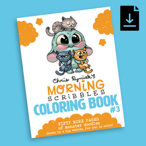 Morning Scribbles Digital Coloring Book, Vol. 3