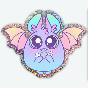 Glitter Bat Sticker (Pastel)