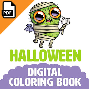 Halloween Digital Coloring Book