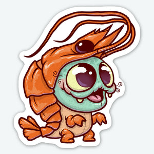 Shrimp Suit Sticker