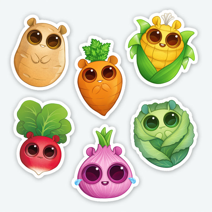 "Veggies" Mini Sticker Set
