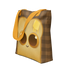 The Toast-Bag Tote from Bindlewood Shop is a brown checkered bag with yellow straps, featuring a cute cartoon bread slice with big eyes and butter—perfect for bakery runs or daily use.