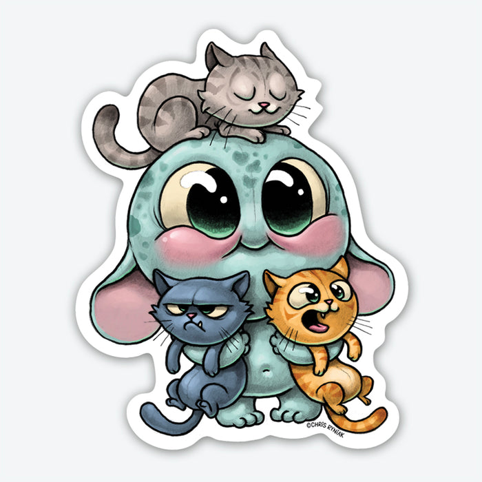 All The Cats Sticker