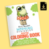 Cover of the "Frogs & Friends Digital Coloring Book, Vol. 1" by Chris Ryniak features a cute frog on a mushroom. The book includes 20 pages full of frogs, bugs, and pals for endless coloring fun!.