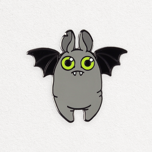 Bat (Green Eyes) Pin