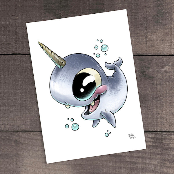 "Happy Narwhal" Print