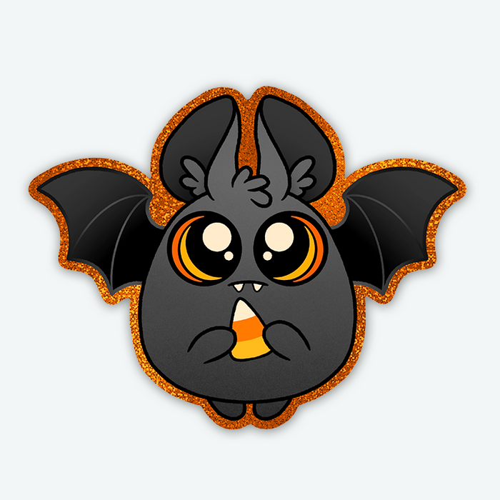 Halloween Candy Bat Glitter Sticker