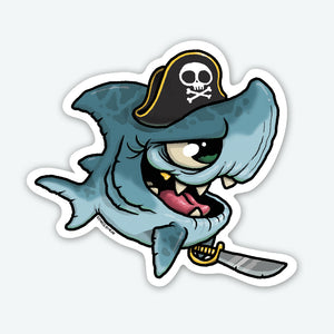 Pirate Shark Sticker
