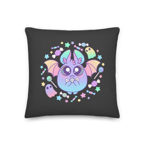 Pastel Candy Bat Throw Pillow