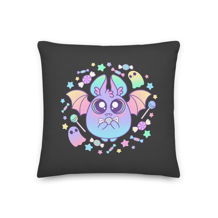 Pastel Candy Bat Throw Pillow