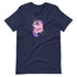 The Flooficorn Tee from Bindlewood Shop is a cozy, lightweight navy shirt with a chubby pink unicorn—green eyes, purple mane and tail, and sparkling stars—a gender-neutral pick for unicorn fans.